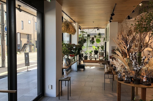 ブロッサムBグリーン 入口ウッド天井