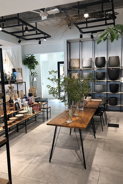 ブロッサムBグリーン ナチュラル素材の什器